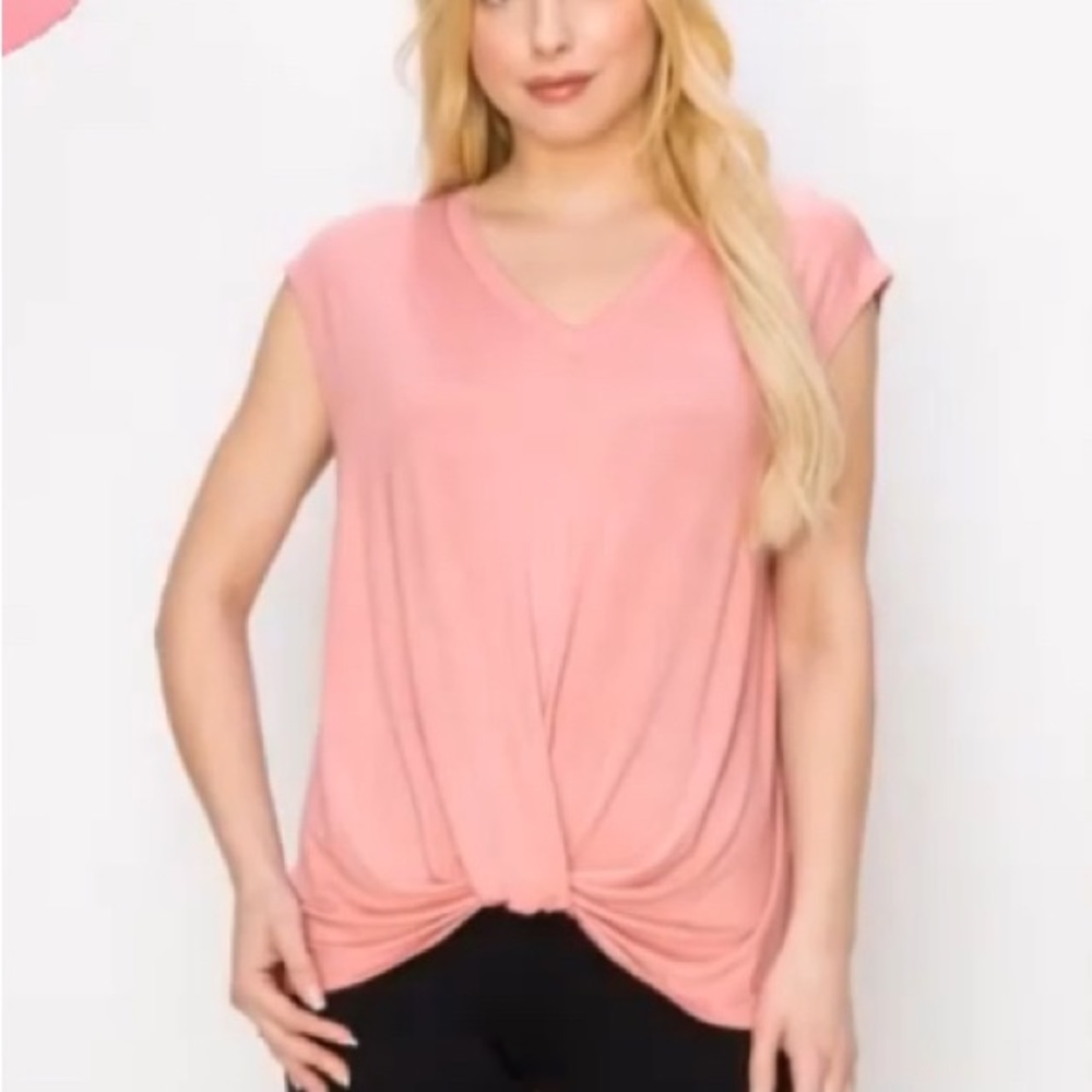 COIN1804 bundle two colors twist front tee.